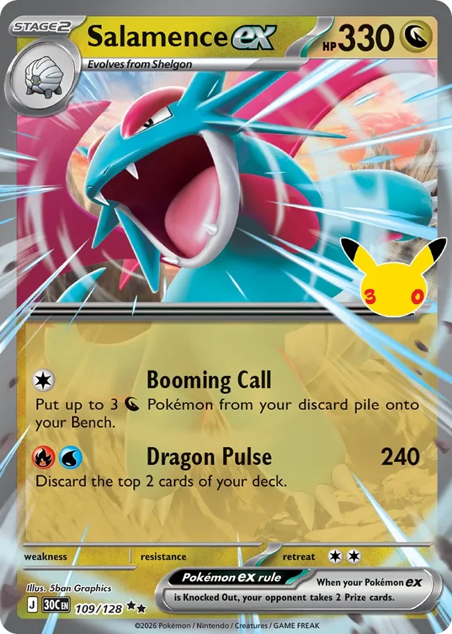 me55-109 Salamence ex 109/128 Double rare