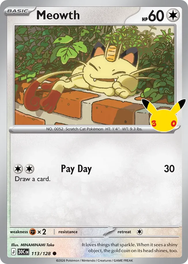 Meowth 113/128 Common