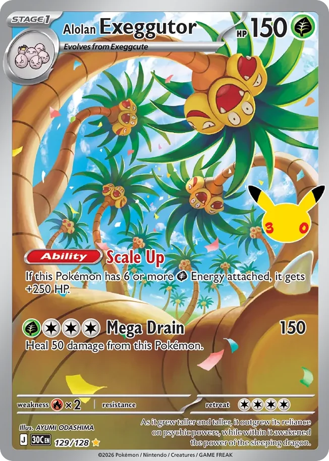 me55-129 Alolan Exeggutor 129/128 Illustration rare
