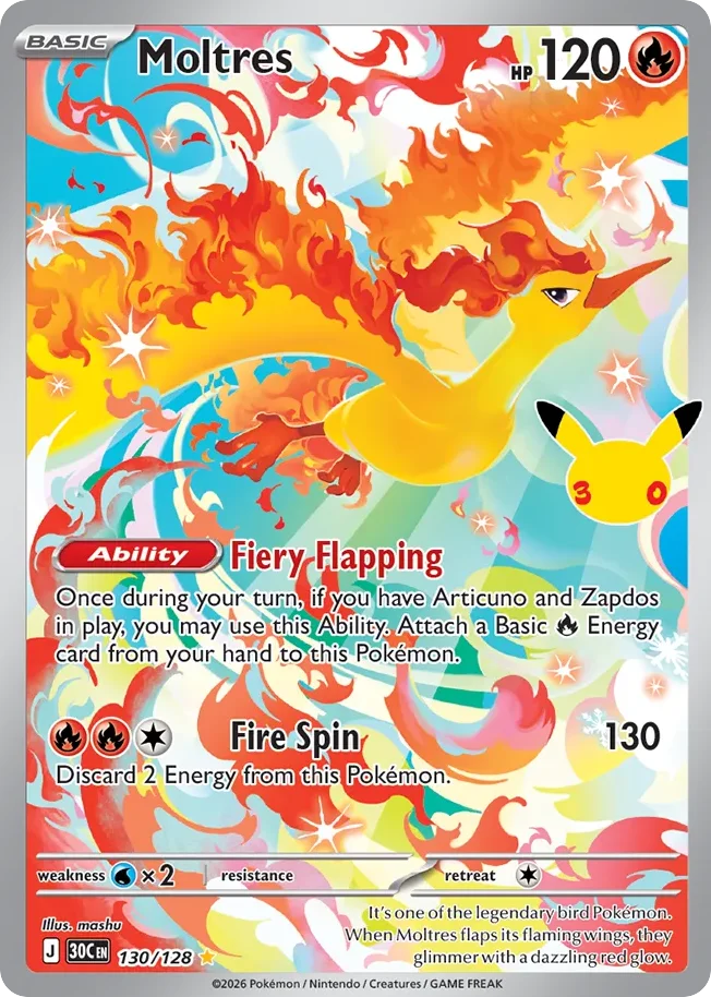 me55-130 Moltres 130/128 Illustration rare