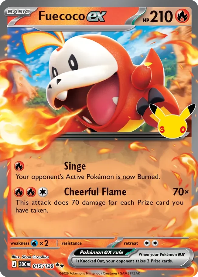 me55-15 Fuecoco ex 015/128 Double rare