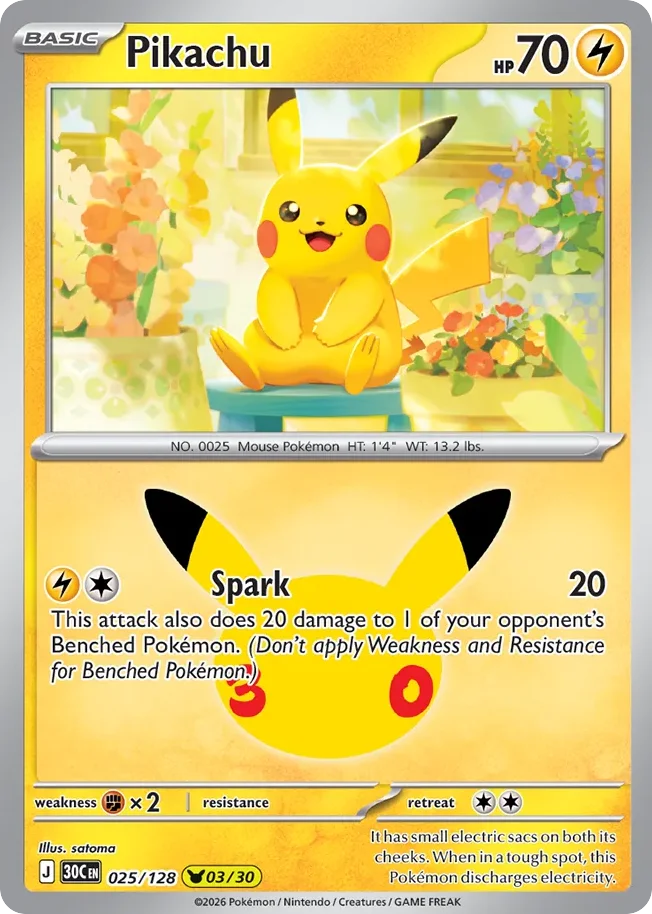 Pikachu 025/128 Pikachu rare