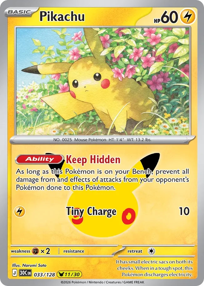 Pikachu 033/128 Pikachu rare