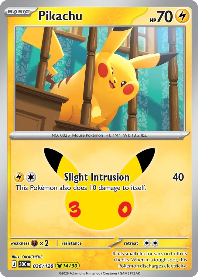 Pikachu 036/128 Pikachu rare