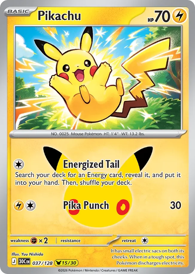 Pikachu 037/128 Pikachu rare
