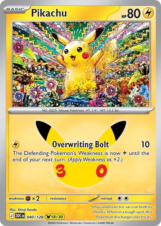 Pikachu 040/128 Pikachu rare