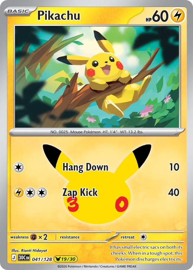 Pikachu 041/128 Pikachu rare