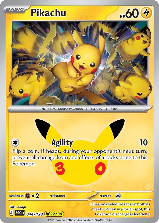 Pikachu 044/128 Pikachu rare