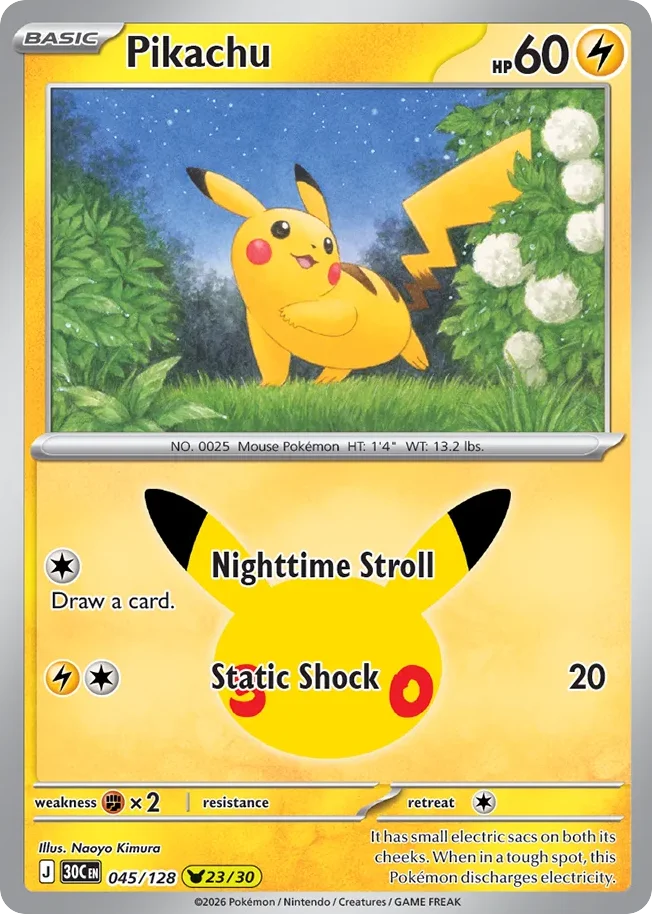 Pikachu 045/128 Pikachu rare