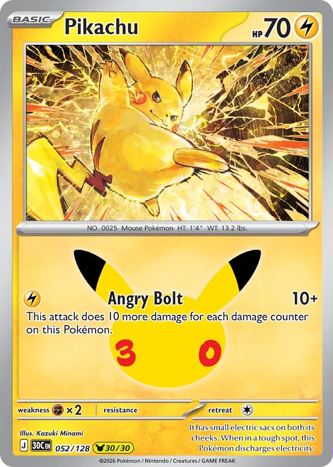 me55-52 Pikachu 052/128 Pikachu rare