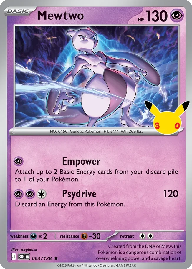 me55-63 Mewtwo 063/128 Rare