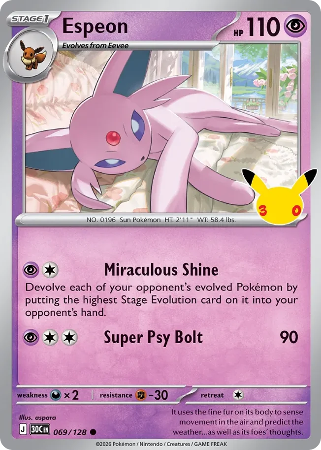 me55-69 Espeon 069/128 Common