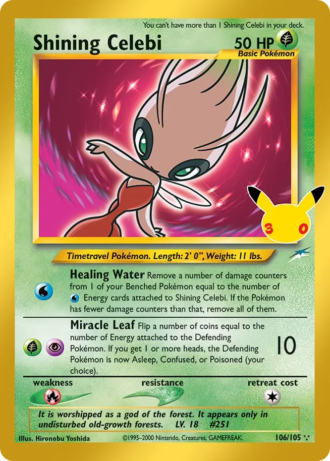 Shining Celebi 106/CC Rare secret