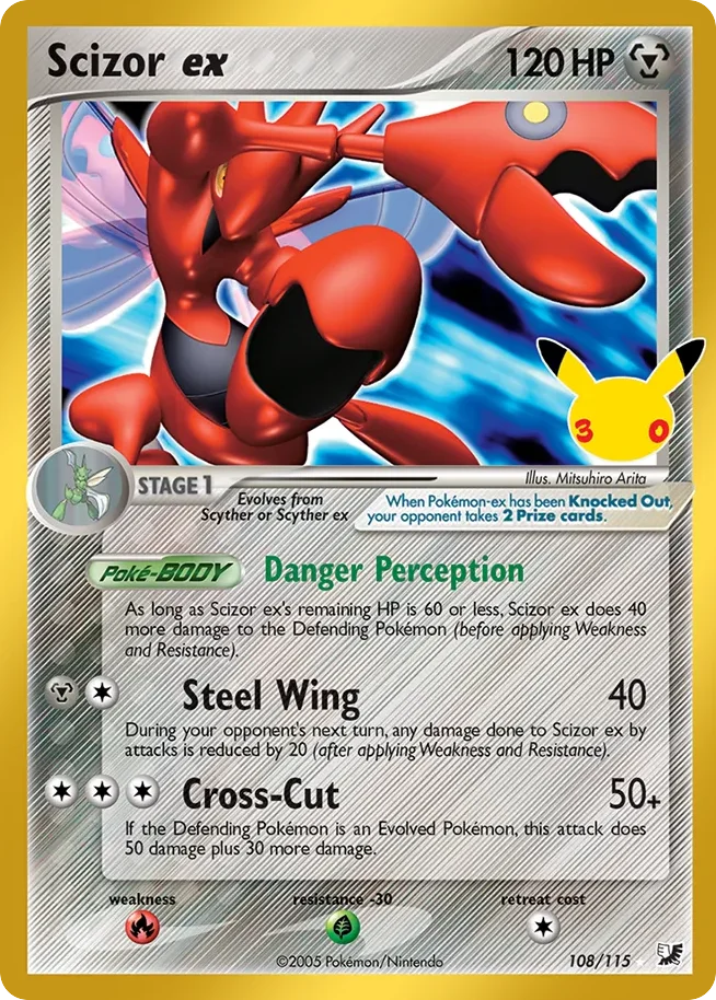 Scizor ex 108/CC Rare holo ex