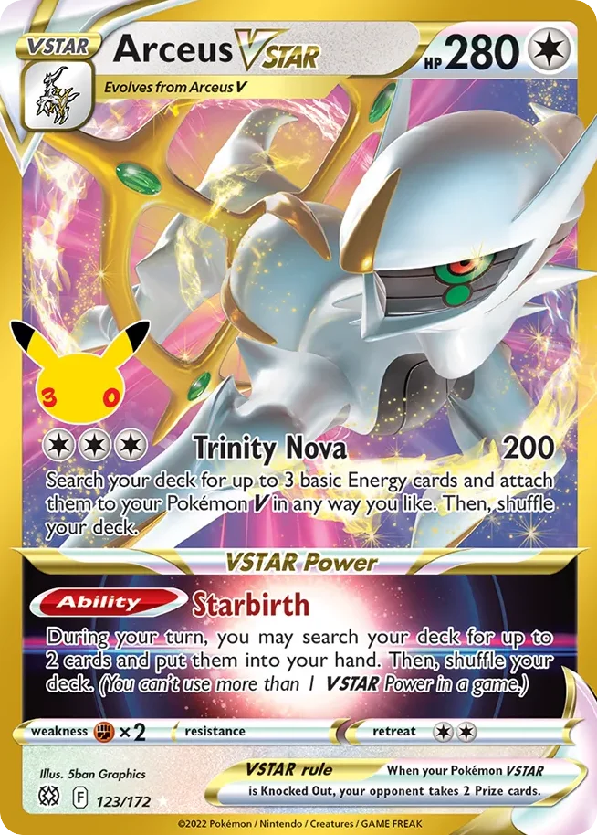 me55c-123 Arceus VSTAR 123/CC Holo rare vstar